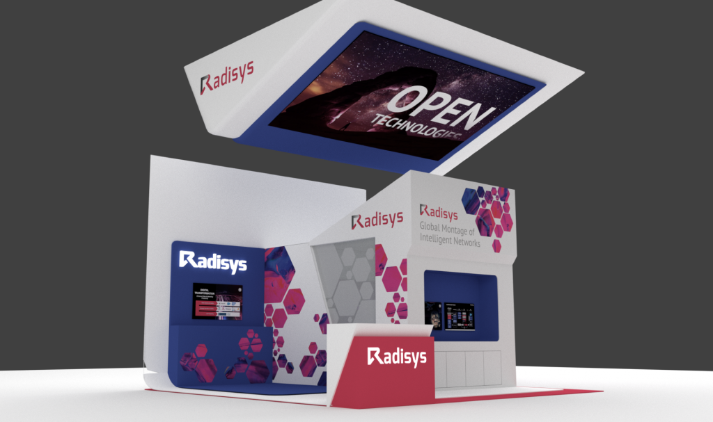 3D render of Radisys booth for MWC 2019