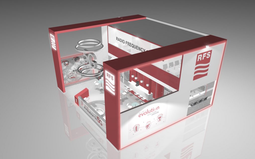 3D design of RFS booth at MWC 2019