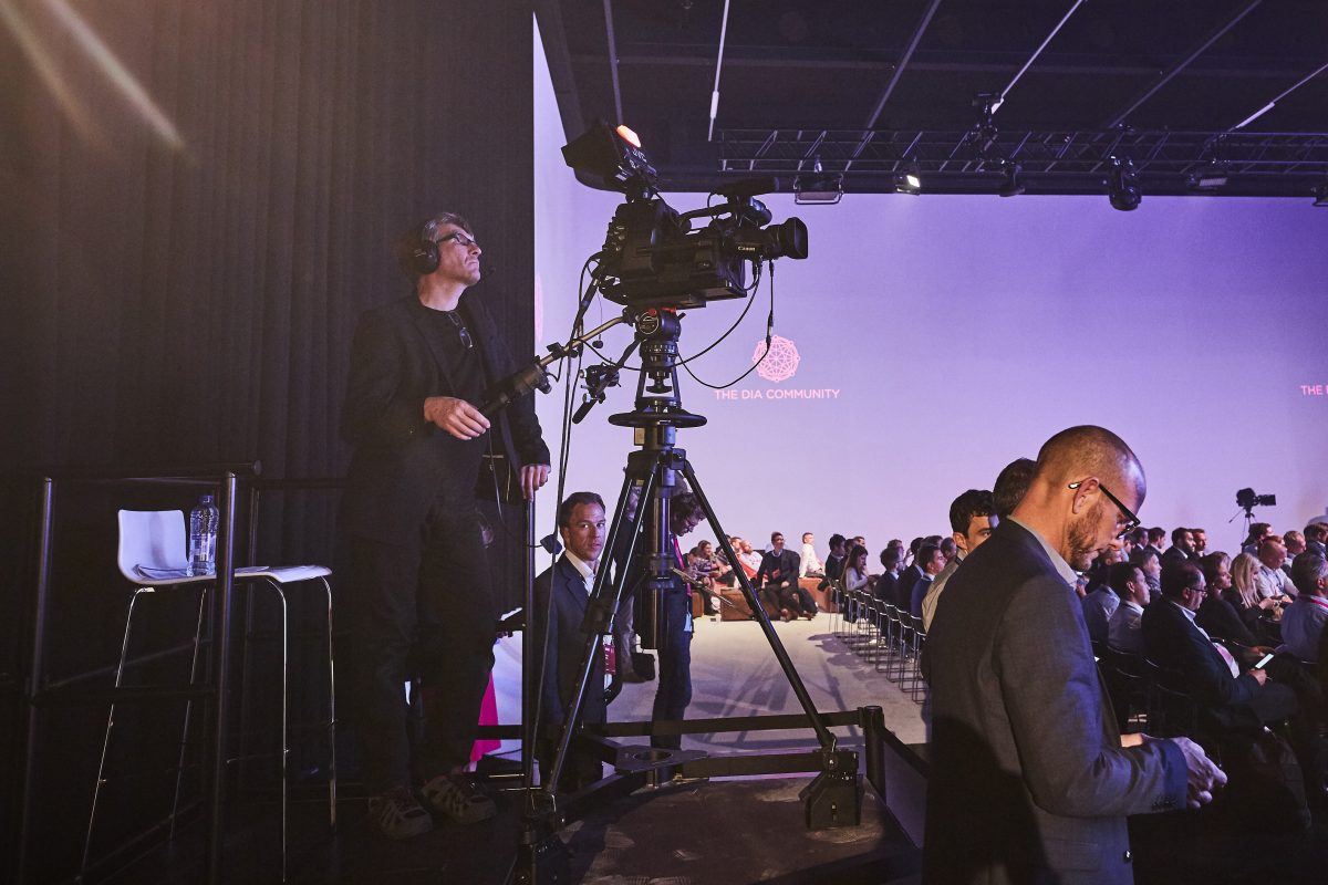 Video recording stage services at a conference