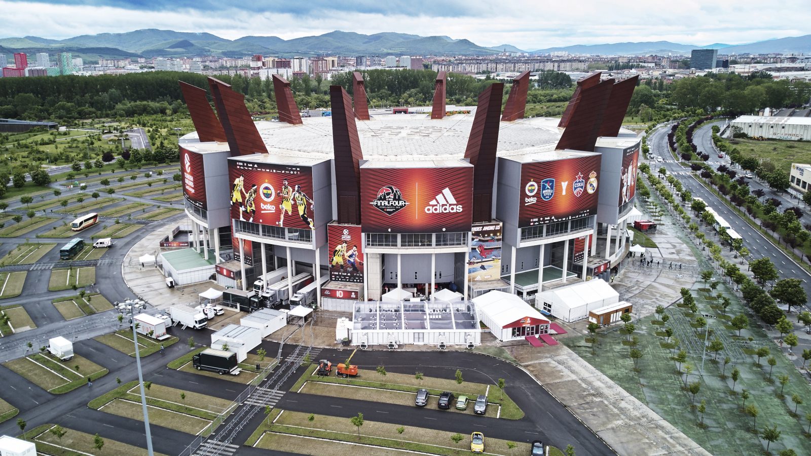 Aerial view of Fernando Buesa Arena during Euroleague Basketball Final Four